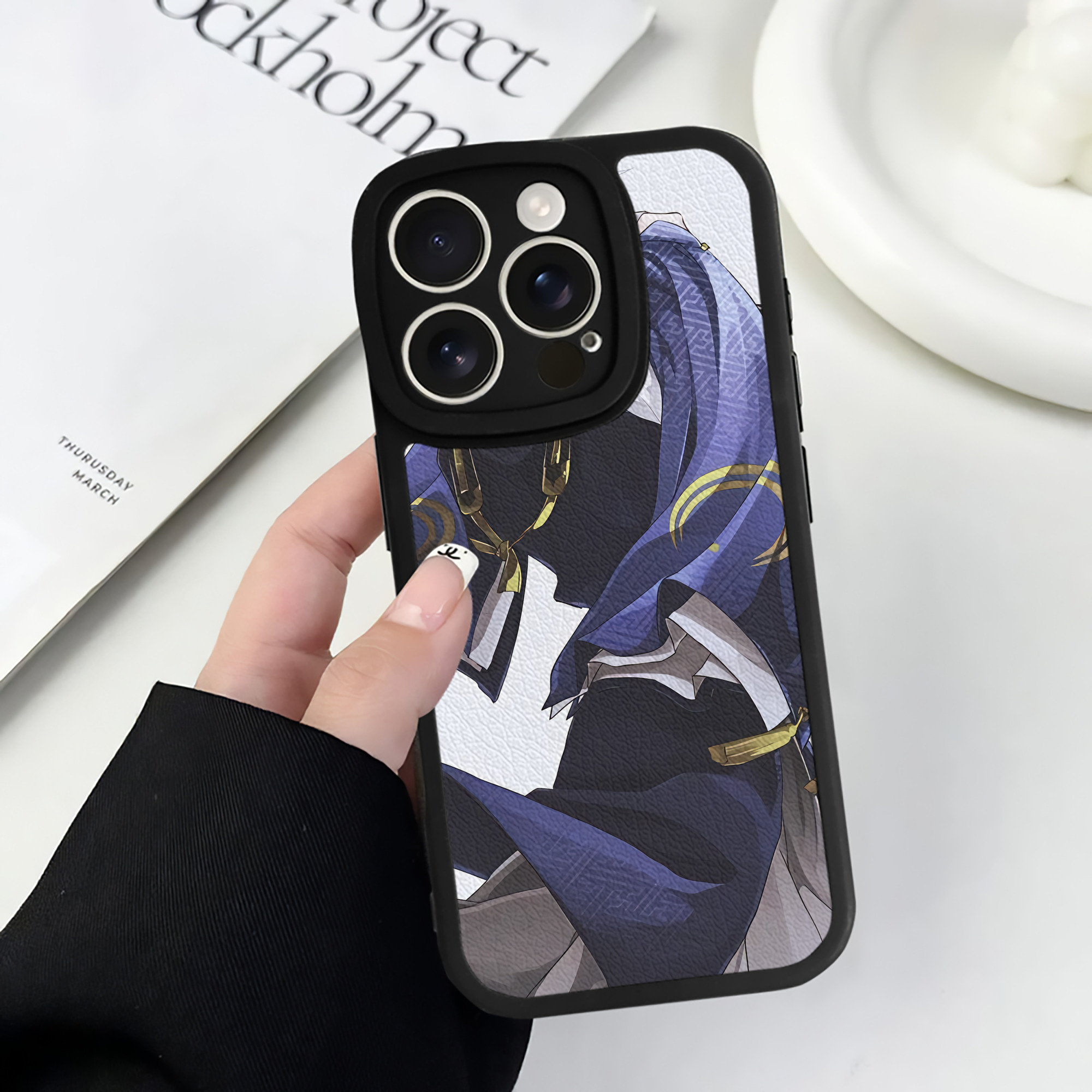 （画像用） 刀剣乱舞 Touken Ranbu 【iPhone 16シリーズ対応】シリコンスマホケース（レザー調） 材質：シリコン